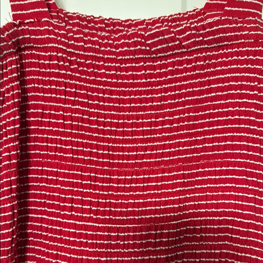 Impressions Red and White Striped Jumpsuit - Picture 2 of 5